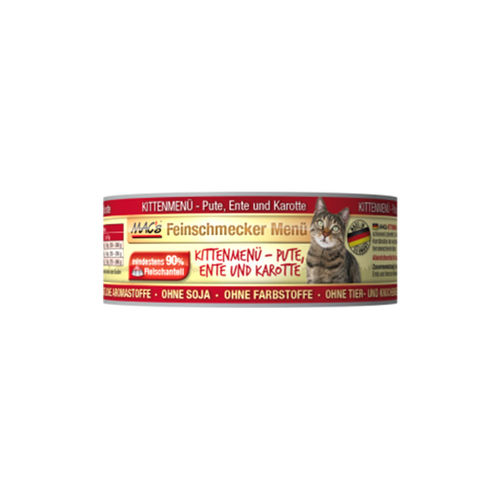 MAC´s Cat Feinschmecker Menü Dose Kittenmenü - Pute, Ente und Karotten 100 g