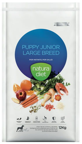 NATURA DIET Puppy Junior LARGE BREED (Huhn & Reis monoprotein) 12 kg