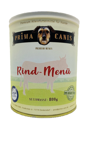 PRIMA CANIS Premium Rind-Menü 800 g