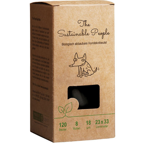 Kompostierbare Bio Hundekotbeutel 8x15 Btl. im Karton (Heimkompost zertifiziert)